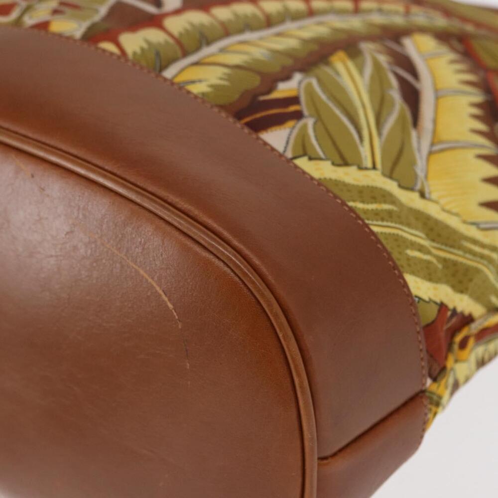 Salvatore Ferragamo Shoulder Bag Canvas Brown Gold Auth 151697 - Picture 16 of 16